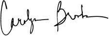 [ Carolyn Brooks Signature ]
