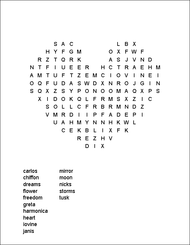 Wordfind Puzzle